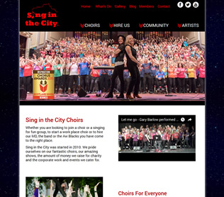 sing in the city website